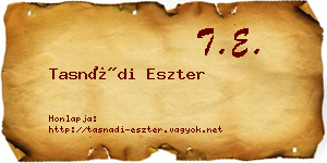 Tasnádi Eszter névjegykártya